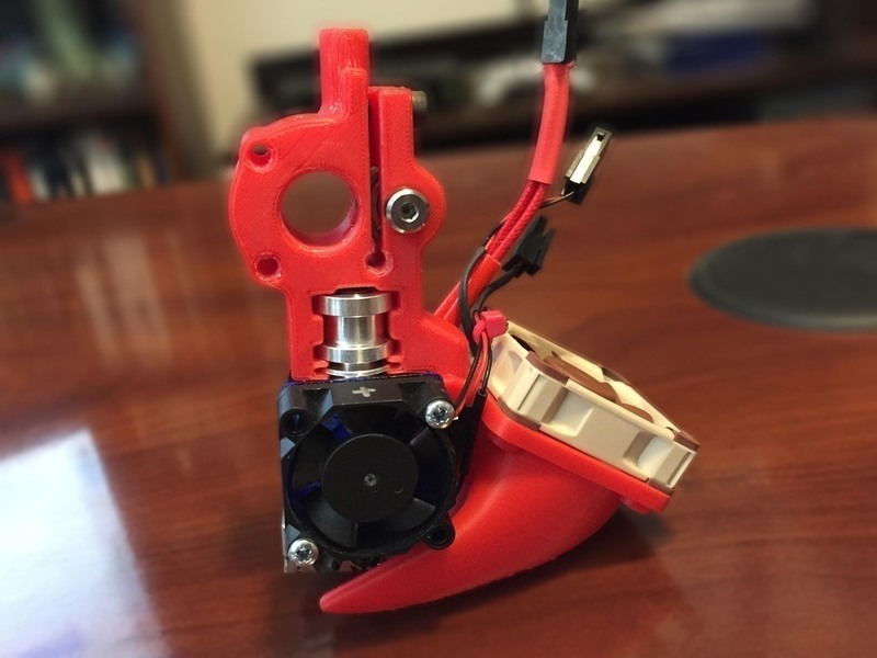 E3D v6 40 mm Fan Duct and Extruder for MakerGear M2