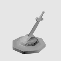 Small Sword in the stone token 3D Printing 89300