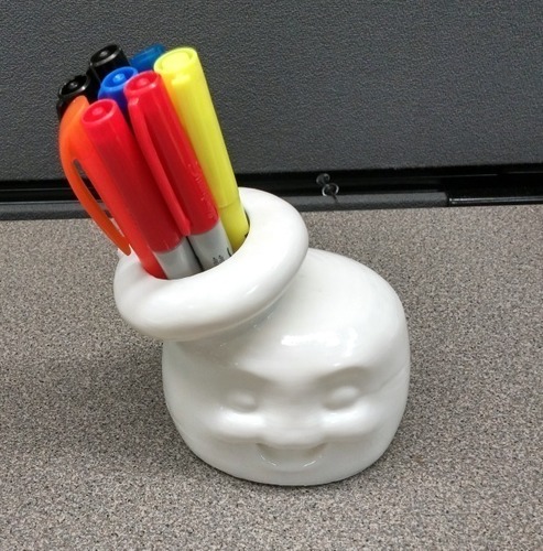 Ghostbuster Stay Puft Marshmallow Man Pen Holder Plant Holder 3D Print 89338