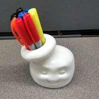 Ghostbuster Stay Puft Marshmallow Man Pen Holder Plant Holder - Thumbnail 2