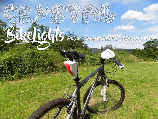 Crystal BikeLights plus Smartphone Navigation 3D Print 89395