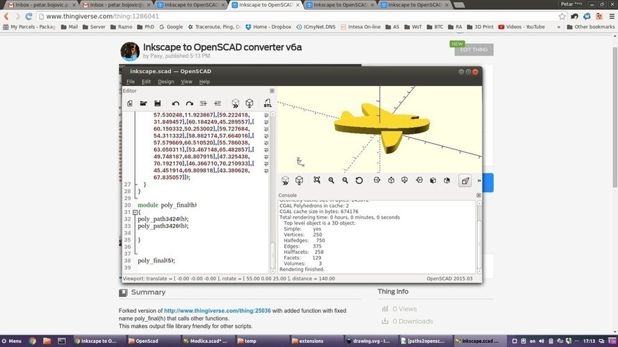 Inkscape to OpenSCAD converter v6a