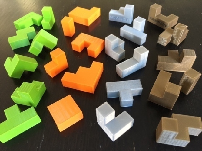 lava Glosario cuchara 3D Printed Cube Puzzle Quartet by mathgrrl | Pinshape