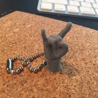 Small Sign of the Horns - Keychain  3D Printing 89456