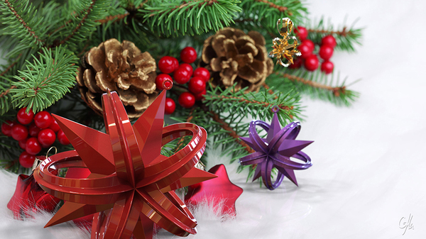 Wrapped Star Christmas Ornament (Large)                 