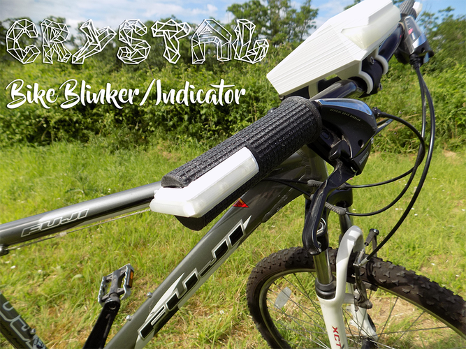 Crystal Bike Handle with integrated Blinker/Indicator