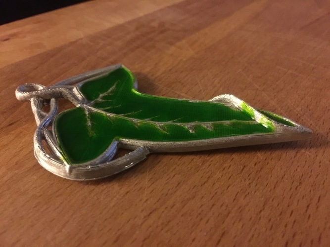 Leaves of Lorien Pin v1 3D Print 89640