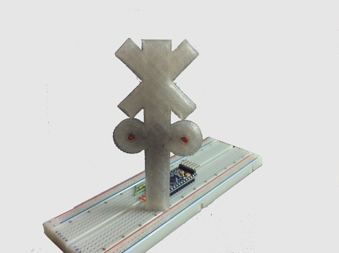3D Printed Conductive Circuit - Train Crossing 3D Print 89656