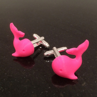 Small 'Pinksie the Whale' Cufflinks 3D Printing 89737