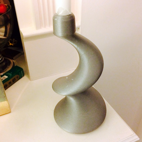 Candle stand - wave design 3D Print 89813