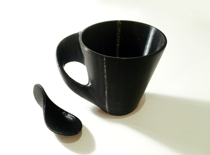 Espresso cup and sugar spoon 3D Print 89816