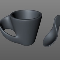 Espresso cup and sugar spoon - Thumbnail 2