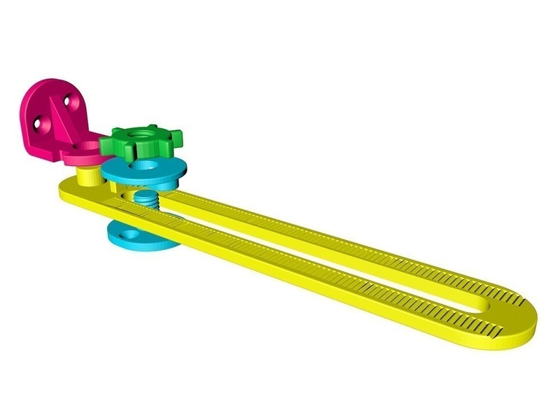 Variable Position Fixture Loft window bracket (variable position) - Pinshape