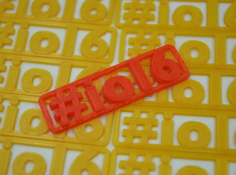 MkrClub.com GoogleIO Hashtag Keychain