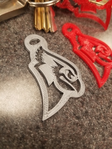 Redbird Keychain 3D Print 89971