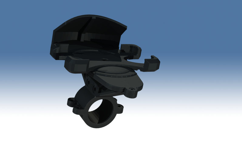 Iphone 4 rotatable bike mount (with sun shield) 3D Print 90021