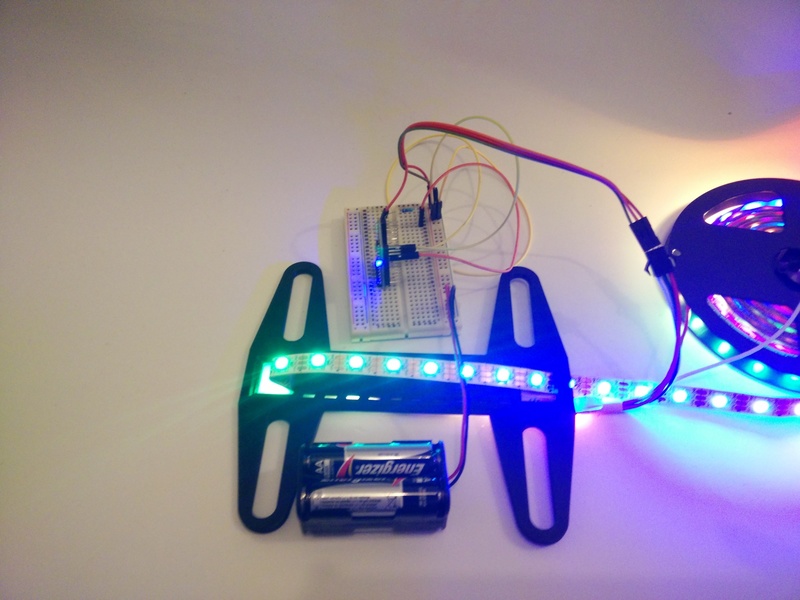 Programmable bike wheel led strip