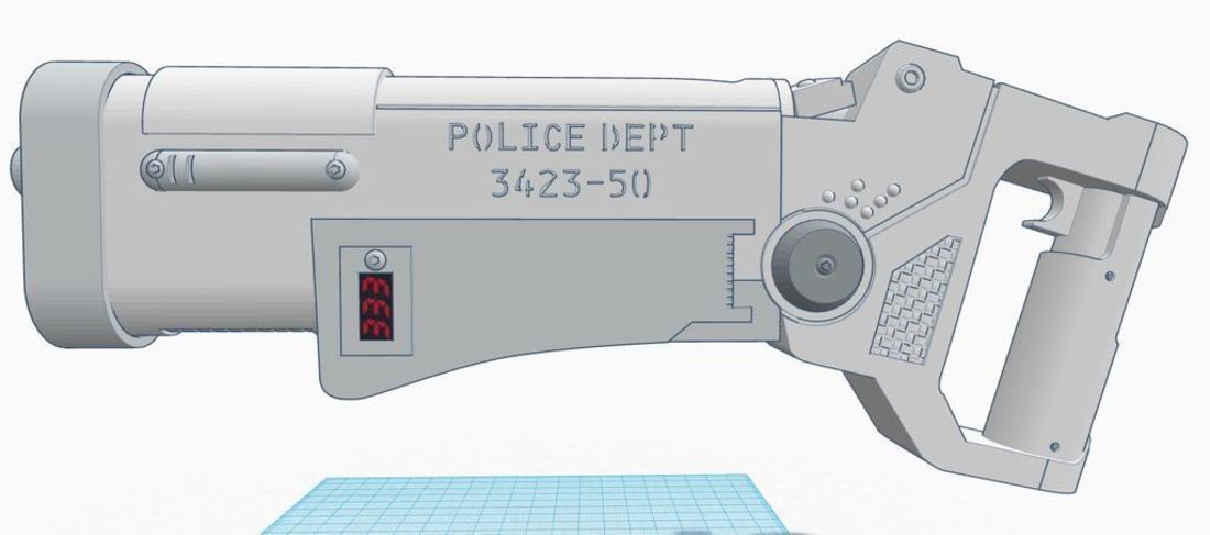 The Fifth Element Police Blaster 3D Print 90180