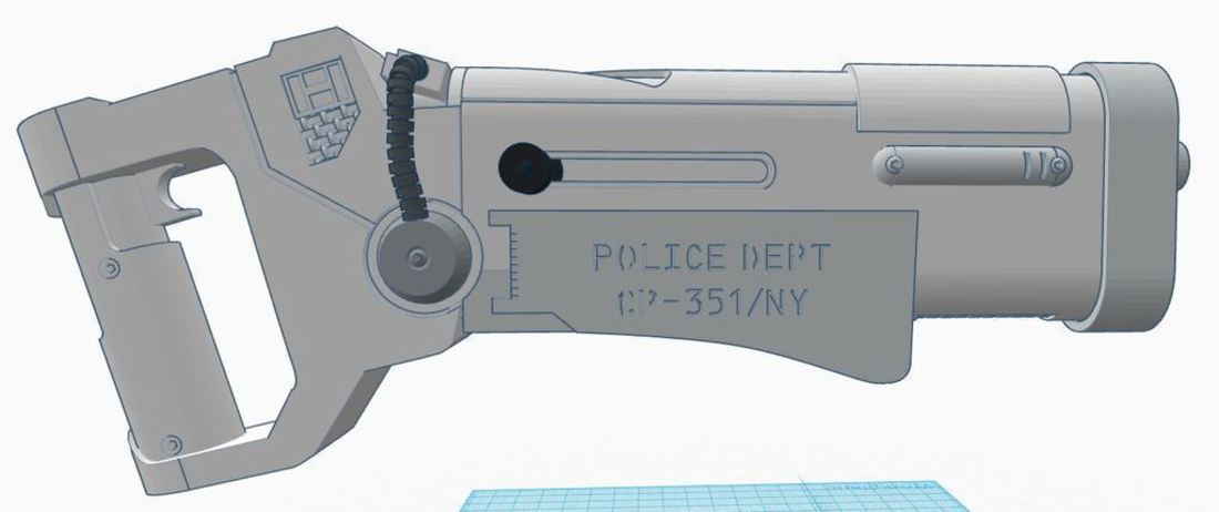 The Fifth Element Police Blaster 3D Print 90182