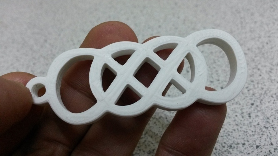 Double Infinity Keychain 3D Print 90245