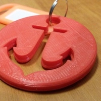 Anchor in Circle Keychain - Thumbnail 2