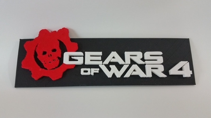 Gears of War 4 Logo Plate 3D Print 90285
