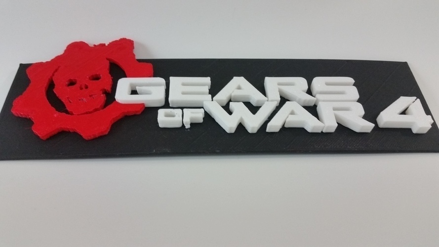 Gears of War 4 Logo Plate 3D Print 90286