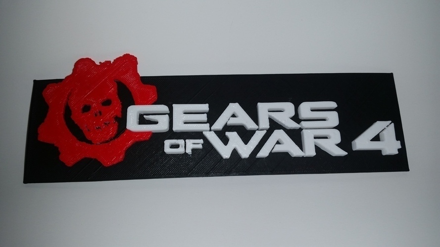 Gears of War 4 Logo Plate 3D Print 90288