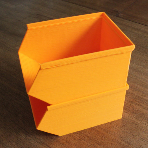 Stackable storage bins or trays for the garage, shed or office