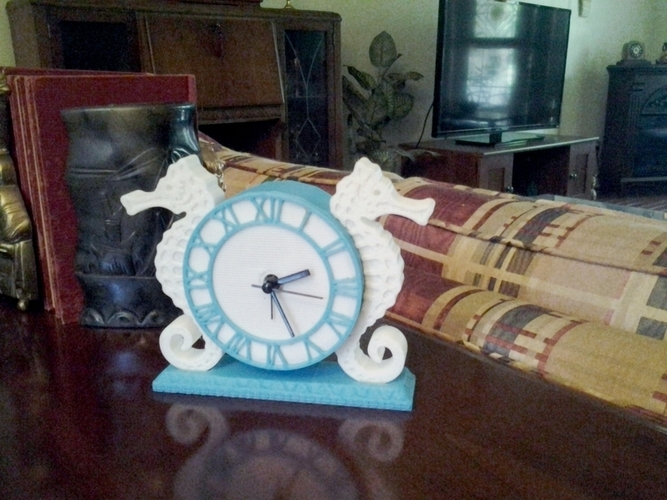 Seahorse Clock 3D Print 90301