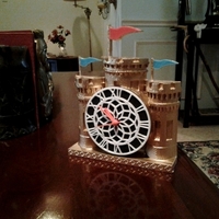 Small Castle Clock 3D Printing 90304