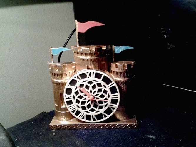 Castle Clock 3D Print 90306