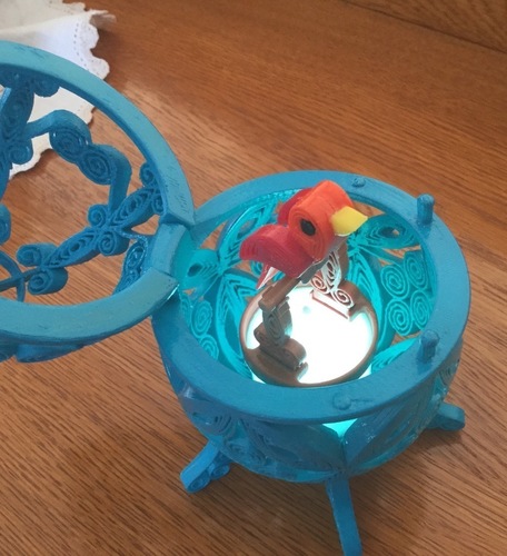 Bird in Cage ( Quilling style ) 3D Print 90347