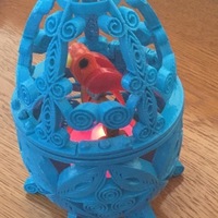 Bird in Cage ( Quilling style ) - Thumbnail 5