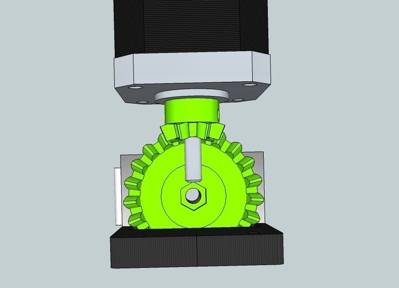 Bevel gear 1:3 for Extruder