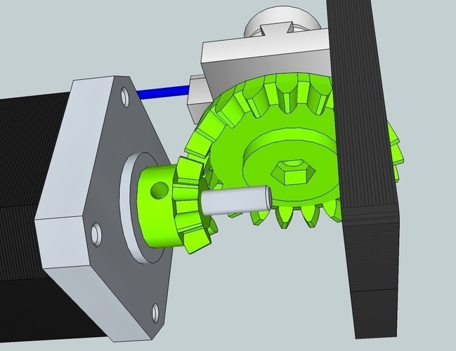 3D Printed Bevel gears by docers