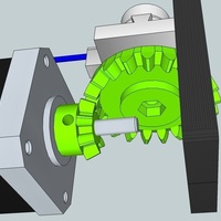 Bevel gear 1:3 for Extruder - Thumbnail 3