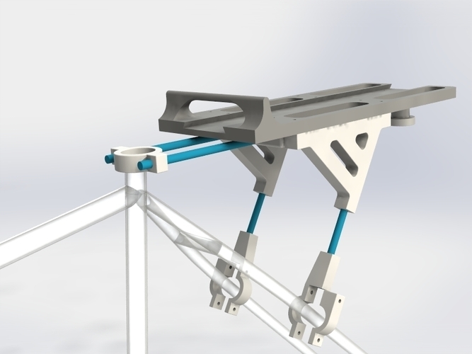 Universal Bike Cargo Rack Assembly 3D Print 90555