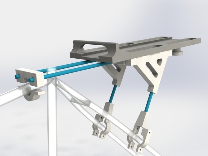 Universal Bike Cargo Rack Assembly 3D Print 90556