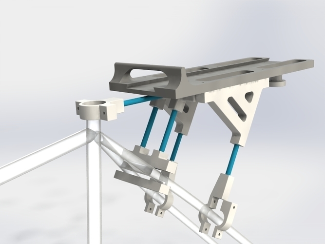 Universal Bike Cargo Rack Assembly 3D Print 90559