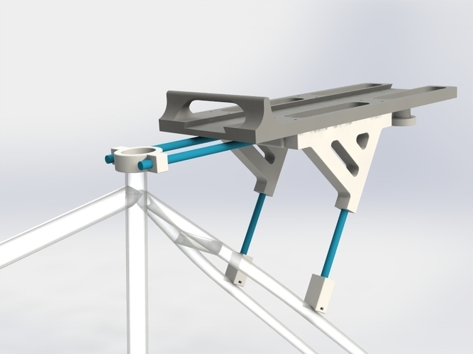 Universal Bike Cargo Rack Assembly 3D Print 90561
