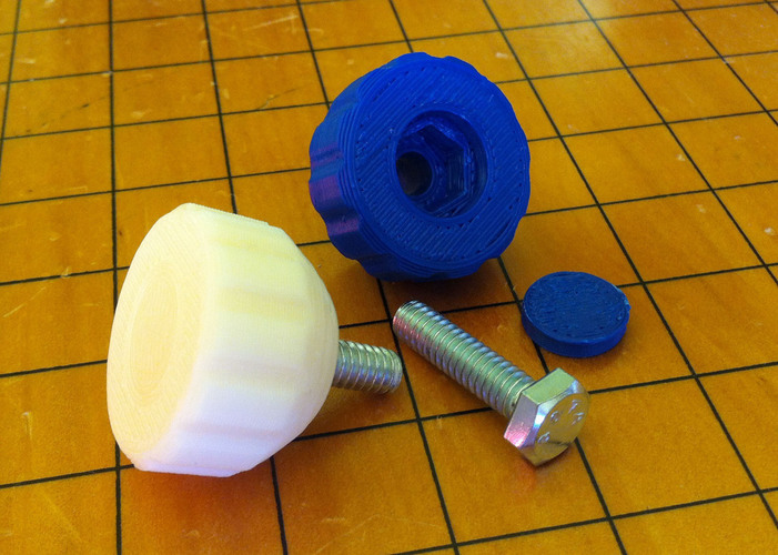 Knob With Encased Hex Head Screw 3D Print 90862