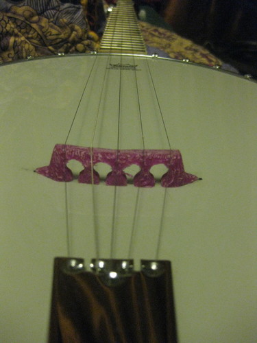 5 string banjo bridge and thumb pick 3D Print 90886