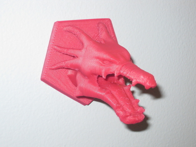 Mounted Dragon Head 3D Print 90890