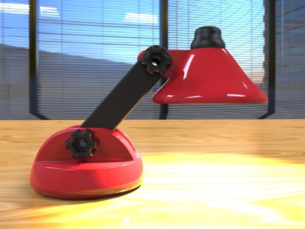 3d Printed Little Led Desk Lamp By Firecardenal Pinshape