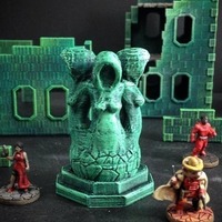 Small Arcane Statue: The Hooded Sisters (15mm scale) 3D Printing 90995