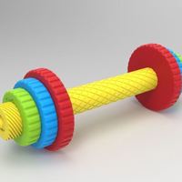 Small Children's toy dumbbell 3D Printing 91081