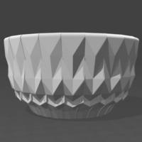 Small Low Poly Design Bowl 3D Printing 91350