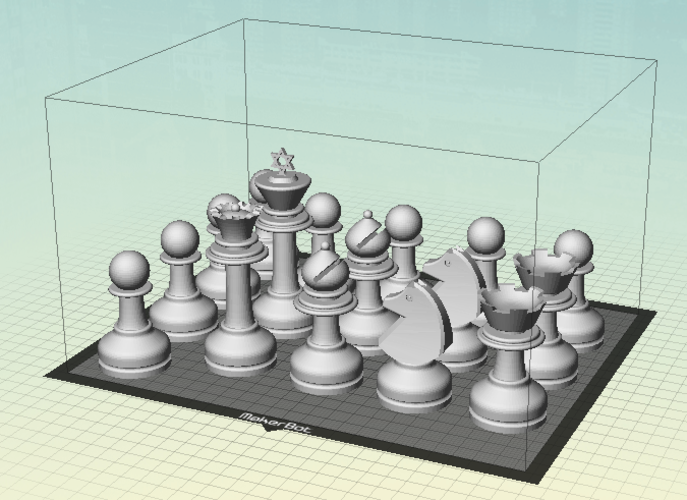 MILOSAURUS Staunton-inspired Star of David Chess Set 3D Print 91381