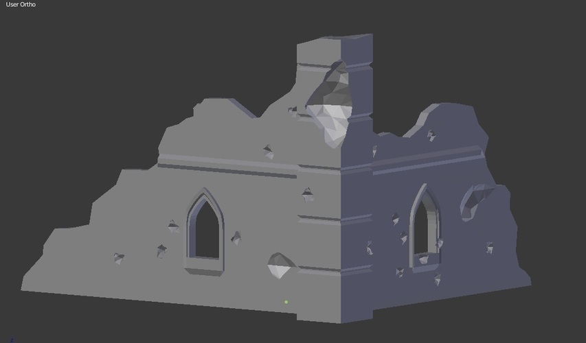 Ruin Corner WH40k scale 3D Print 91416